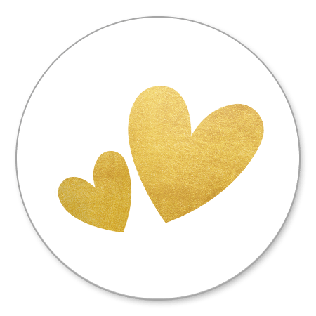 Twee gouden hartjes